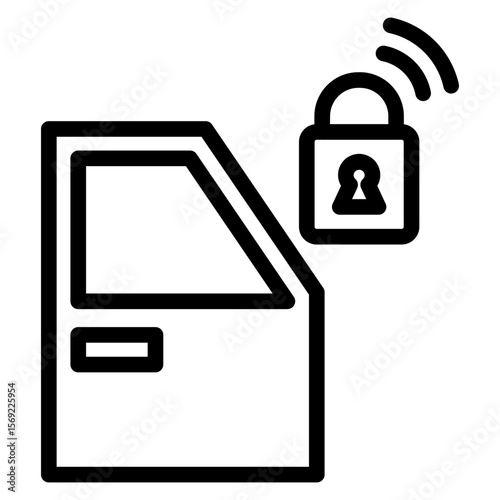 Auto Door Lock Icon Style