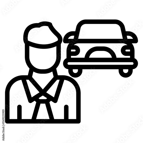 Car Salesman Icon Style