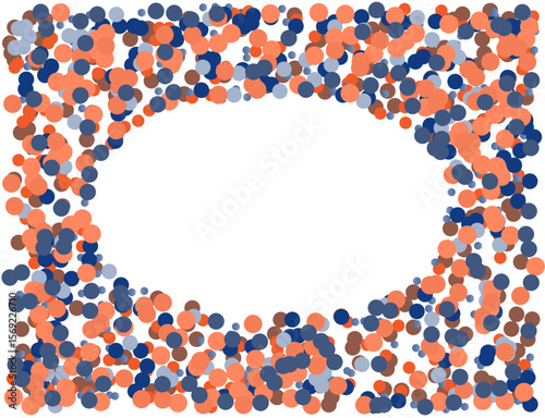 Abstract Colorful Circle Border with Empty Center for Text.