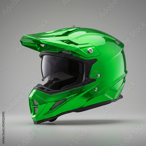 Bright Green Motocross Helmet Protective Gear for OffRoad Adventures