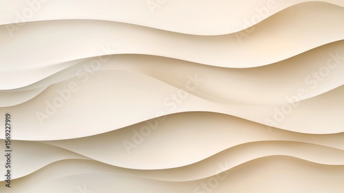 Seamless ivorywhite surface with elegant flowing wavelike curves creating a luxurious modern look
