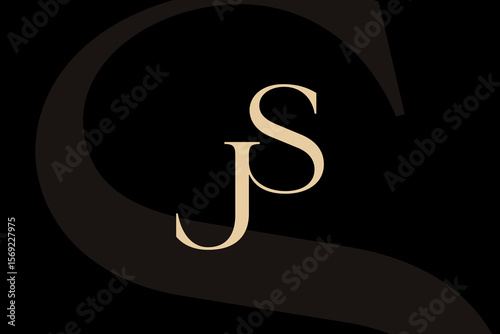JS or SJ letter logo icon design. Classic style luxury initials monogram.
