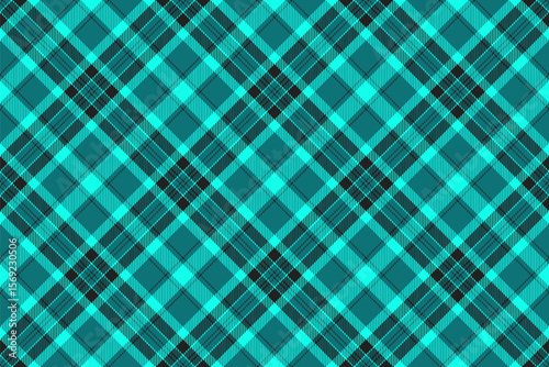 Vibrant teal and black plaid pattern.  Perfect for textile design, fashion, website backgrounds, or any project needing a bold, geometric texture.