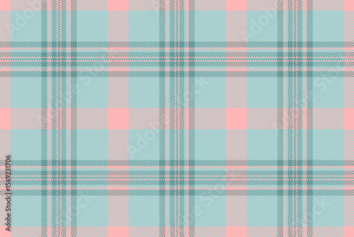 Soft pastel pink and teal plaid pattern.  Perfect for textile design, fashion, home decor, or website backgrounds.  This delicate, repeating texture offers a calming and stylish aesthetic.