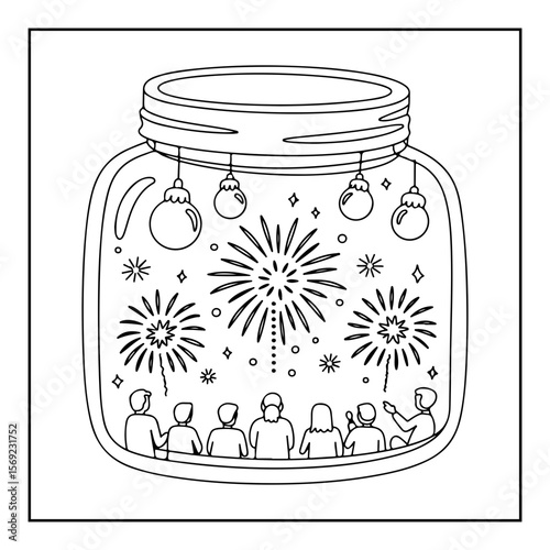 hand drawn vector illustration of a jar