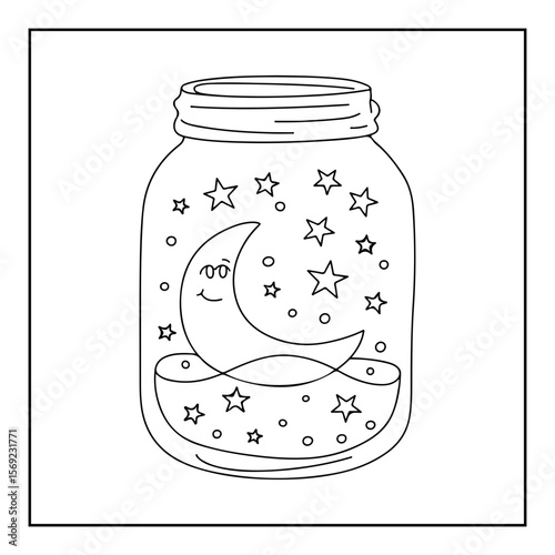hand drawn vector illustration of a jar