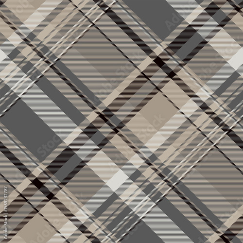 Dogtooth background texture vector, elementary textile plaid tartan. Art fabric check seamless pattern in pastel and grey colors.