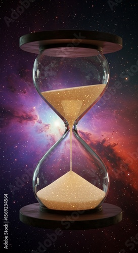 Cosmic Hourglass, Universe Sands, Time Passing Concept