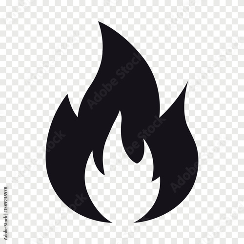 Fire flame flat vector icon