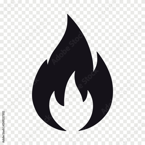 Fire flame flat vector icon