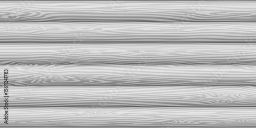 Wood log wall, wood texture seamless pattern, black and white, vector design