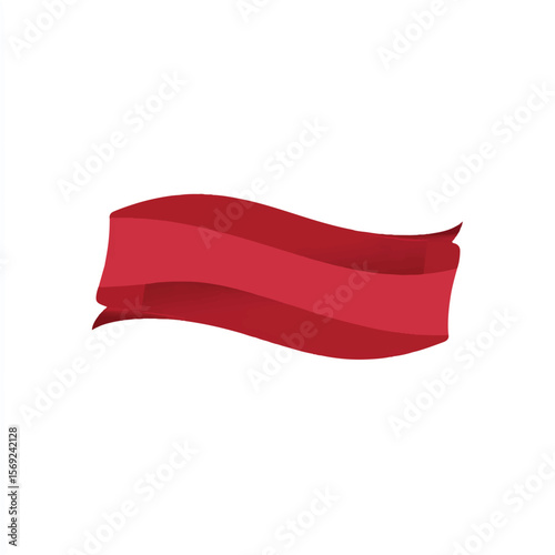 ribbon graphic isolated in White Background, ribbon graphic vector, Flat lay vector illustration