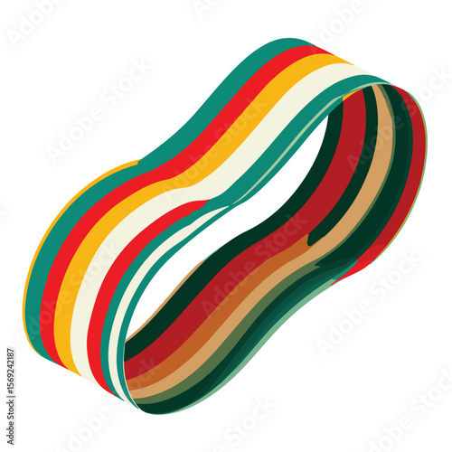 ribbon graphic isolated in White Background, ribbon graphic vector, Flat lay vector illustration