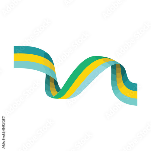 ribbon graphic isolated in White Background, ribbon graphic vector, Flat lay vector illustration