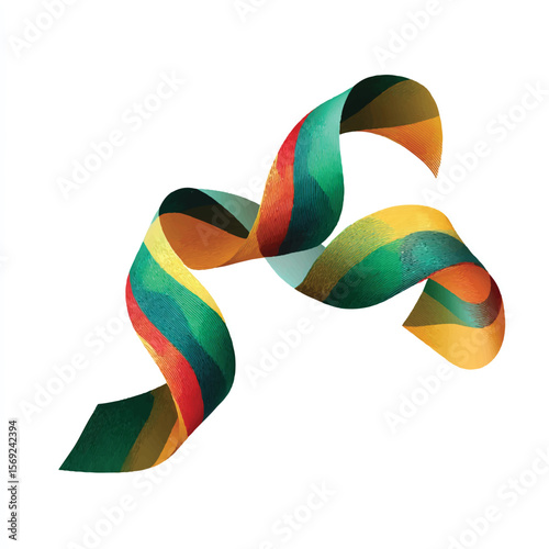 ribbon graphic isolated in White Background, ribbon graphic vector, Flat lay vector illustration