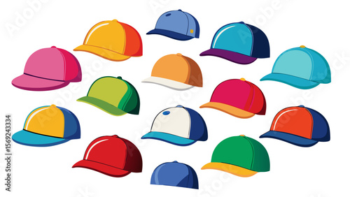 Trendy Caps Vector Graphic - Transparent