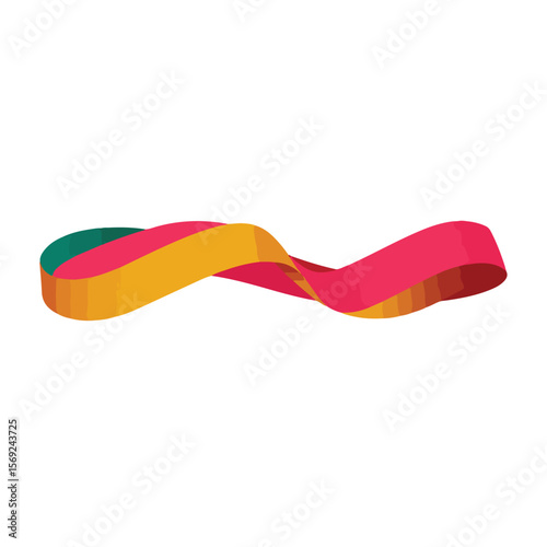 ribbon isolated in White Background, ribbon vector, Flat lay vector illustration
