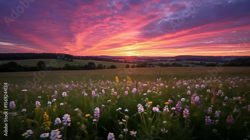 Wallpaper Mural sunset in the field Torontodigital.ca