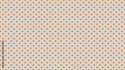 Cozy seamless vector pattern: scattered orange polka dots on a soft, light beige background. Ideal for textiles, digital paper, and creative projects.