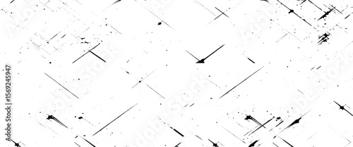 Vector black and white scratches surfaces texture design.	