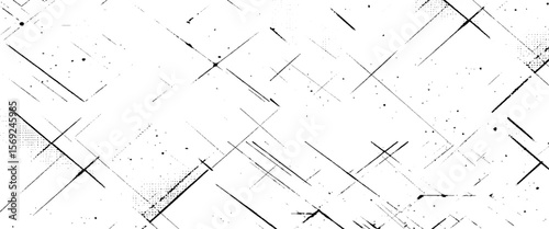Vector black and white scratches surfaces texture design.	