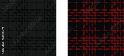 black grey red dual variant twill pattern