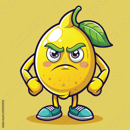 funny cartoon monster lemon
