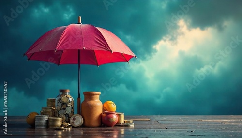 Wallpaper Mural Protective Umbrella Shielding Assets from Stormy Sky Comprehensive Insurance Coverage Torontodigital.ca