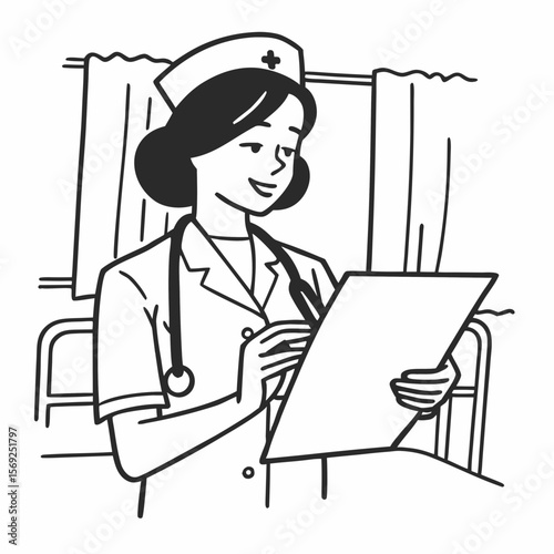 Portrait of mature female nurse working in hospital