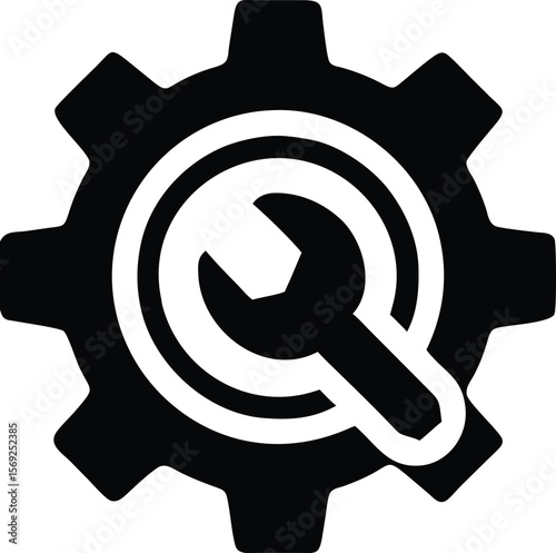 Gear and wrench repair icon