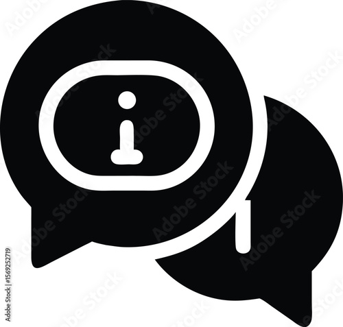 Information icon. inside speech bubbles