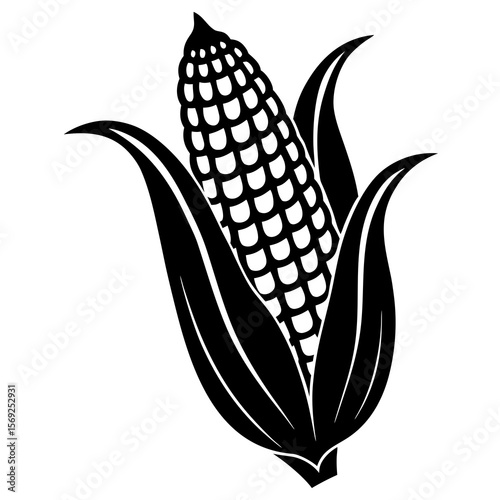 Sweet corn vegetable vector perfect for healthy food, farm, eco, and organic-themed digital design projects.