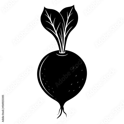 Beetroot vegetable vector perfect for healthy food, farm, eco, and organic-themed digital design projects.