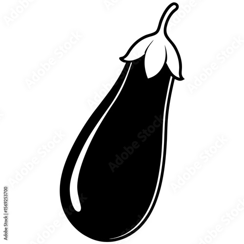 Eggplant  vegetable vector perfect for healthy food, farm, eco, and organic-themed digital design projects.