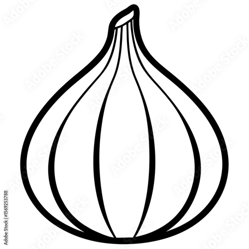 Garlic  vegetable vector perfect for healthy food, farm, eco, and organic-themed digital design projects.