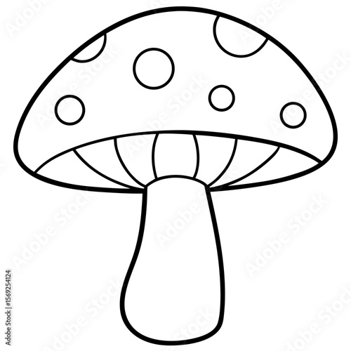 Mushroom  vegetable vector perfect for healthy food, farm, eco, and organic-themed digital design projects.