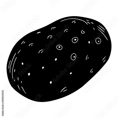 Potato  vegetable vector perfect for healthy food, farm, eco, and organic-themed digital design projects.