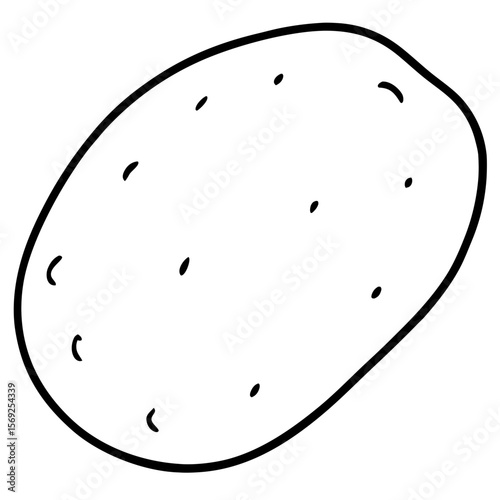 Potato  vegetable vector perfect for healthy food, farm, eco, and organic-themed digital design projects.