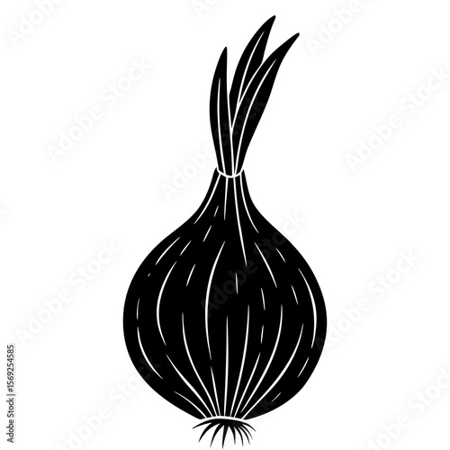Spring onion  vegetable vector perfect for healthy food, farm, eco, and organic-themed digital design projects.
