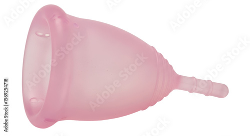 Isolated Pink Menstrual Cup