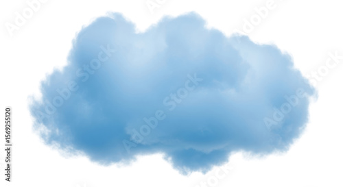 Isolated Light Blue Cloud