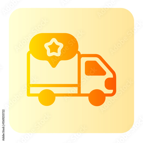 delivery truck gradient icon