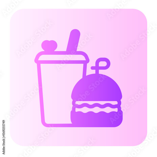 fast food gradient icon
