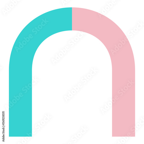 Abstract shape flat color. Hoof