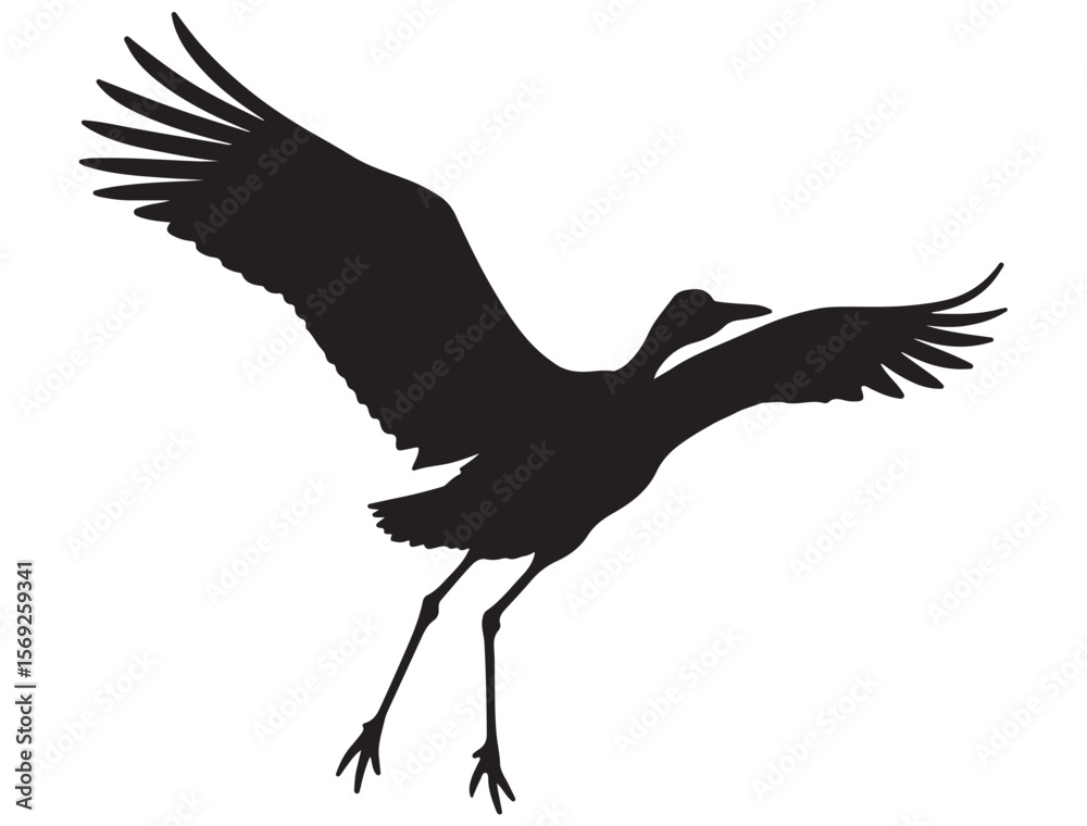 Fototapeta premium CRANE BIRD SILHOUETTE