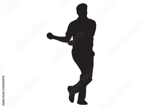 CRICKET PLAYER SILHOUETTE