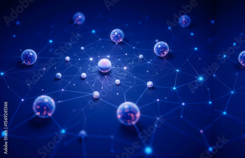 Particle Network Tech Concept