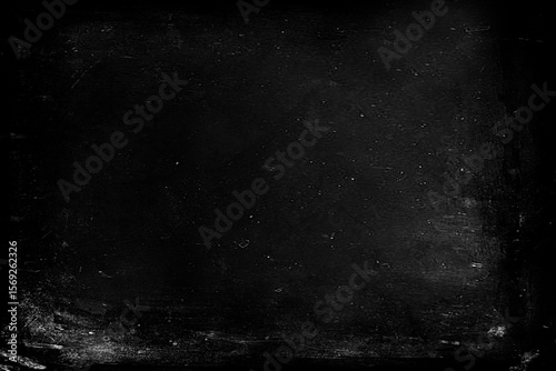 Fototapeta Naklejka Na Ścianę i Meble -  Black grunge dusty texture, scratched background, old film effect