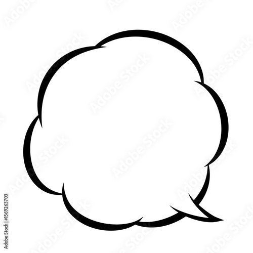 Vector illustration of a lively cartoon speech bubble