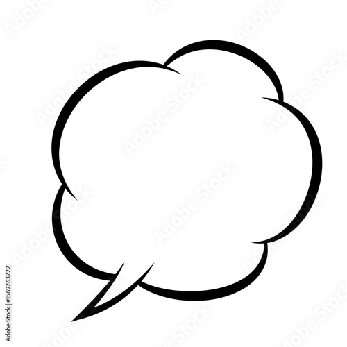 Vector illustration of a lively cartoon speech bubble